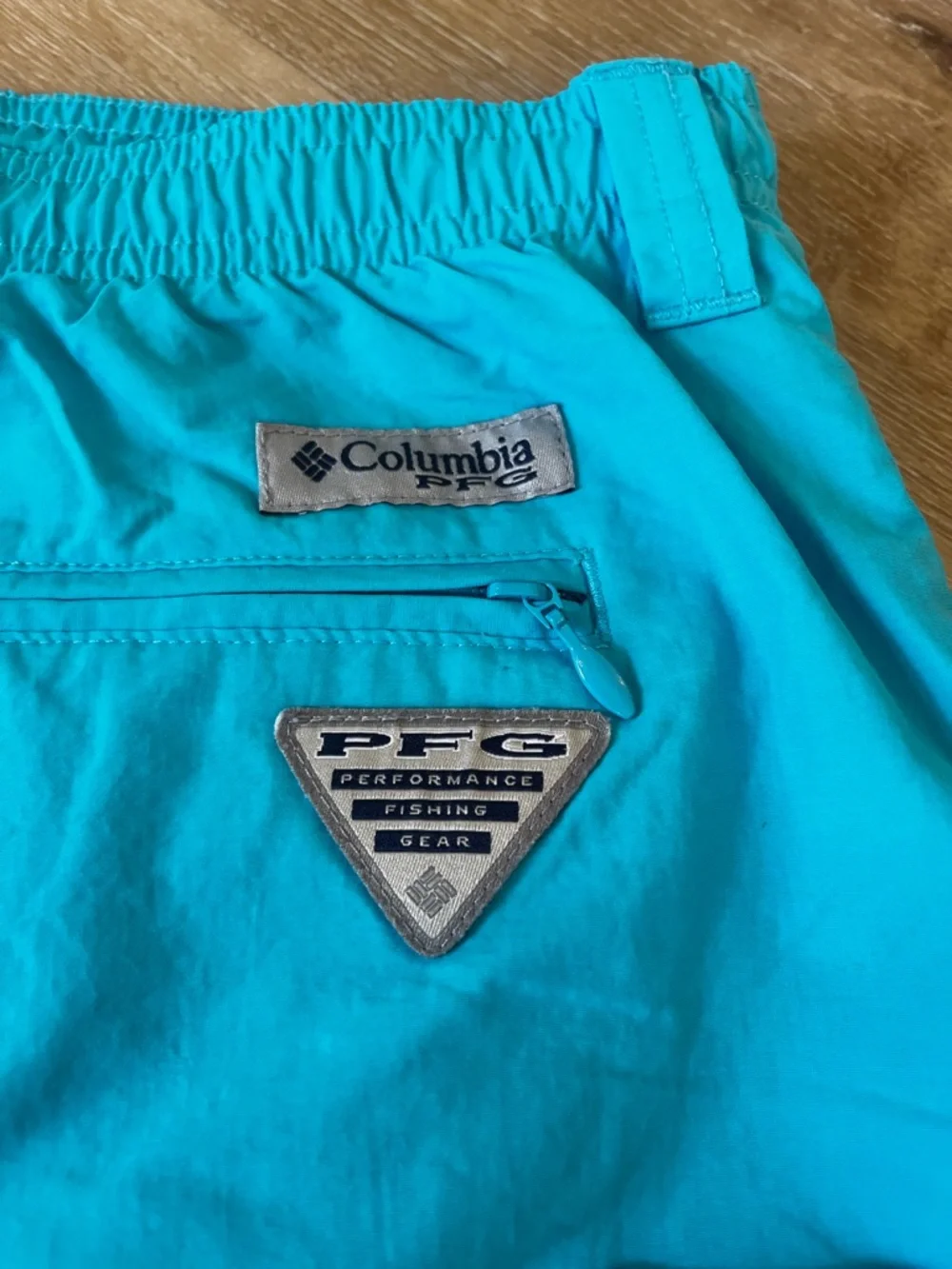Columbia Bright Turquoise PFG Fishing Shorts